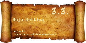 Beju Bettina névjegykártya